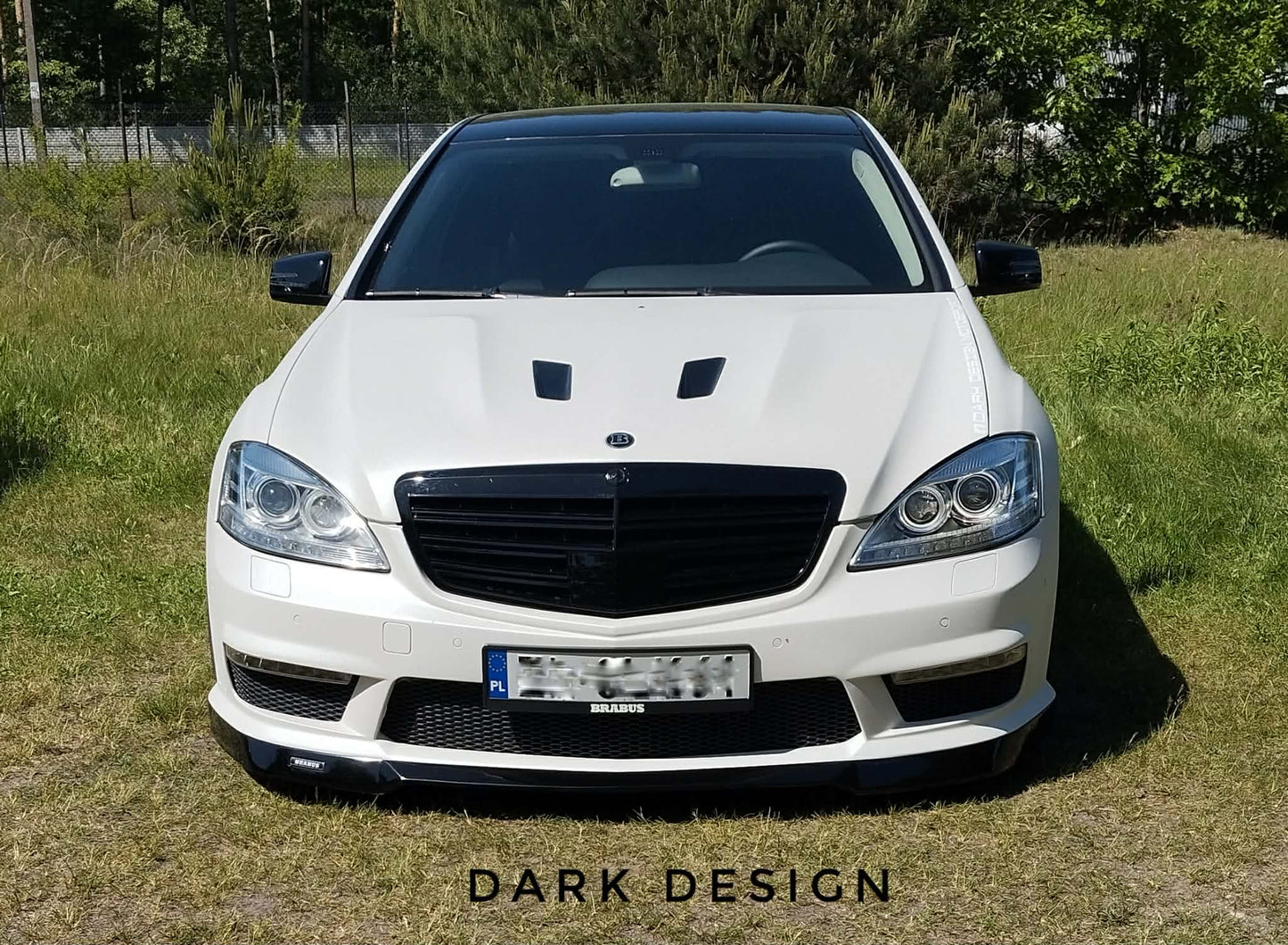 Mercedes S W221 63AMG Brabus style front lip for 63amg bumper