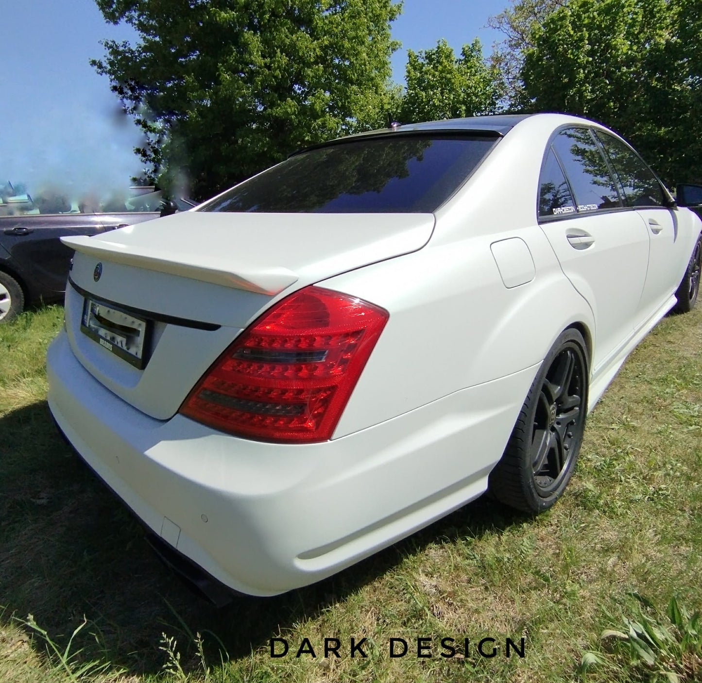 Mercedes S W221 Spoiler roof wing Dark Design style