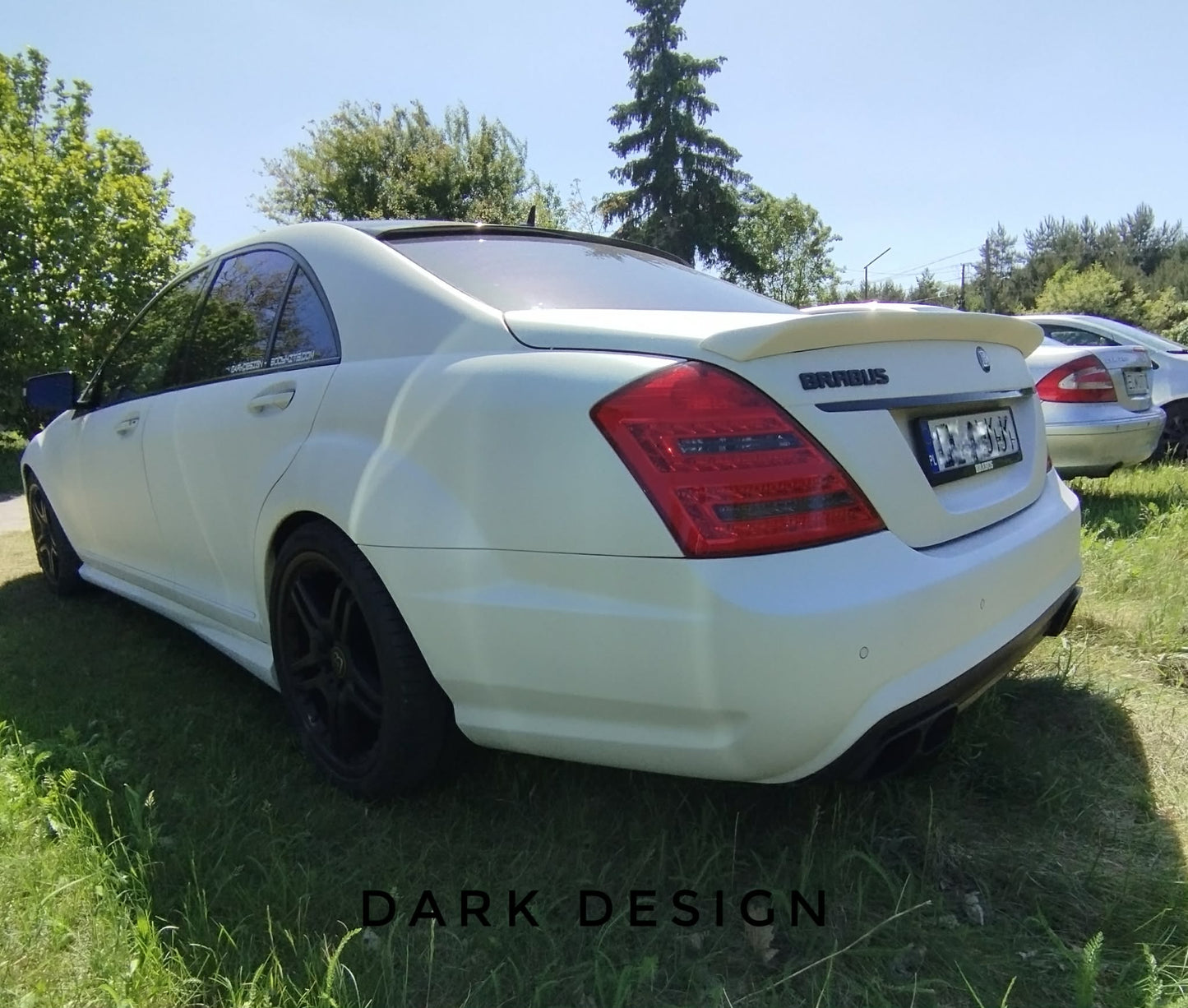 Mercedes S W221 Spoiler roof wing Dark Design style