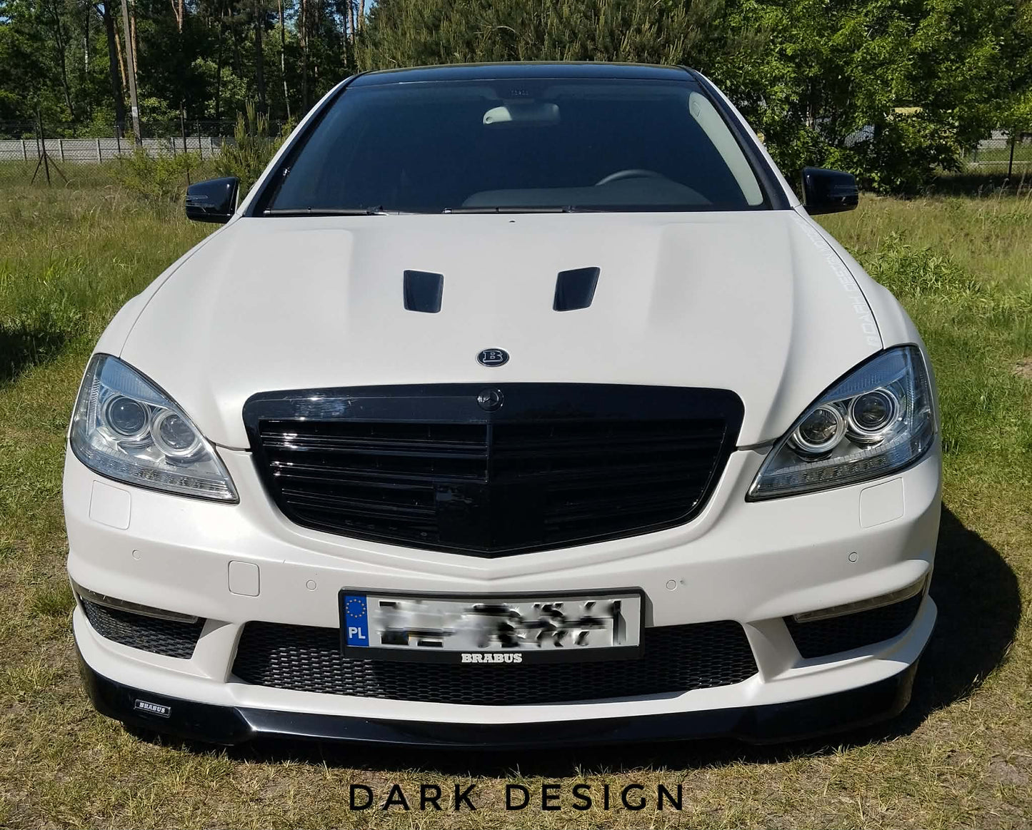 Mercedes S W221 63AMG Brabus style front lip for 63amg bumper
