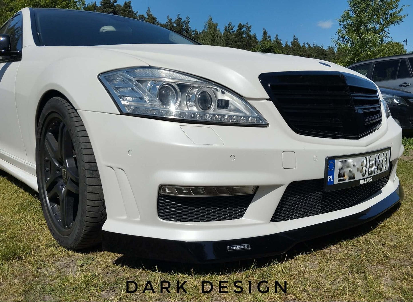 Mercedes S W221 63AMG Brabus style front lip for 63amg bumper