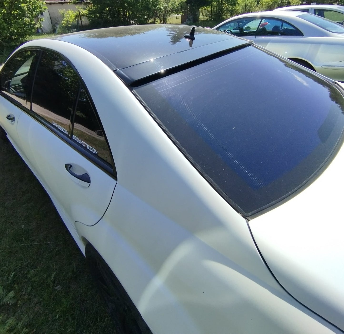 Mercedes S W221 Spoiler roof wing Dark Design style