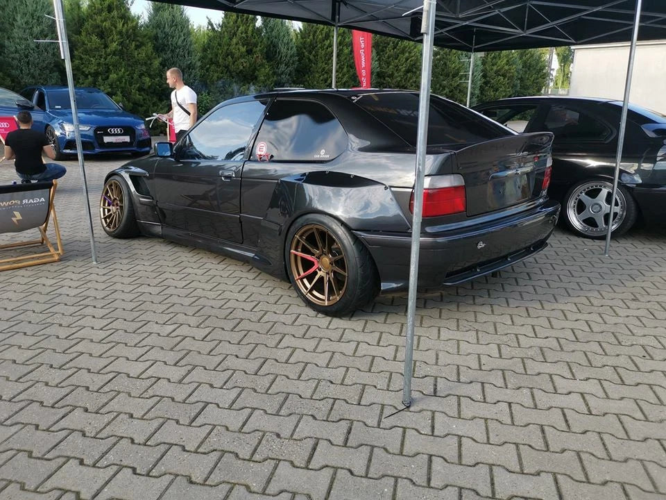 BMW E36 COMPACT DARK DESIGN STYLE FULL WIDE BODY FENDERS BODY KIT