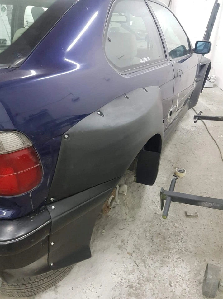 BMW E36 COMPACT DARK DESIGN STYLE FULL WIDE BODY FENDERS BODY KIT
